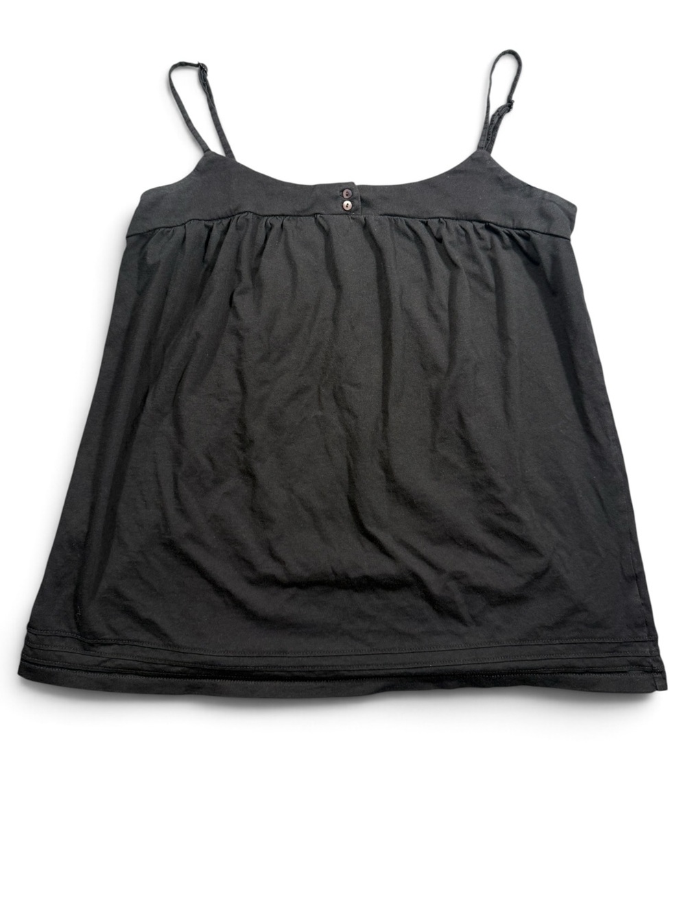 Y2K Gap Small Pima Cotton Modal Black Spaghetti Strap Women's Tank Top